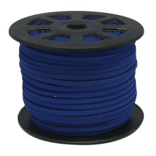 Шнур искусственная замша Blue, толщина 3х1,5 мм, 90 см.