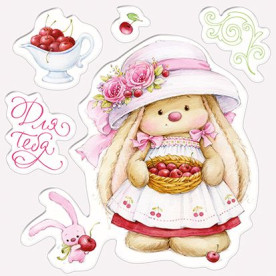 Набір силіконових штампів Ягода - Вишня 10,5х10,5 см, Scrapberry's