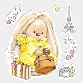Набор силиконовых штампов Paris, Paris... 10,5х10,5 см, Scrapberry's