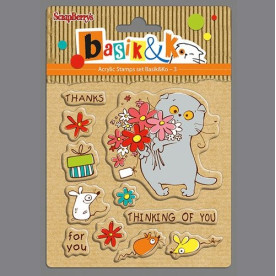 Набір силіконових штампів Басик Thinking of You 10,5х10,5 см, Scrapberry's