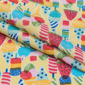 Декоративна тканина лонета хеладос, морозиво мультиколор, бавовна 70%, 154г / м, 50x70 см