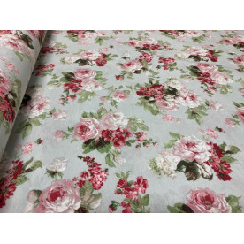 Ткань декоративная, лонета Крупные цветы, 50х70 см