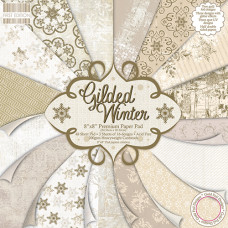 Набір скраппаперу Gilded Winter, 20x20 см, 16 аркушів, First Edition
