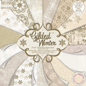 Набор скрапбумаги Gilded Winter, 20x20 см, 16 листов, First Edition
