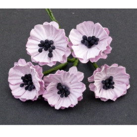 Набір 5 декоративних квіток маку рожевого кольору