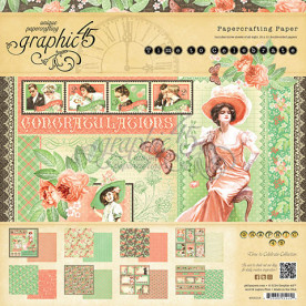 Набор скрапбумагиTime to Celebrate, 30х30 см 8 листов от Graphic 45