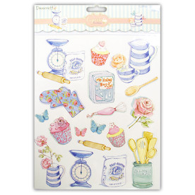 Наклейки с блестками Cupcake Boutique, Baking, A4, Dovecraft.