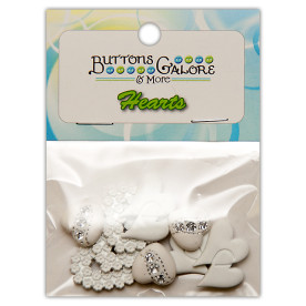 Набір ґудзиків Wedding Hearts, Buttons Galore