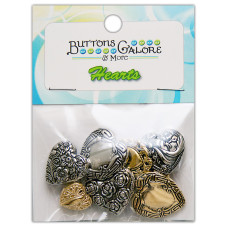 Набор пуговиц Assorted Fancy Hearts, Buttons Galore