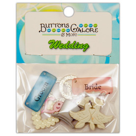 Набір ґудзиків Bride & Groom, Buttons Galore
