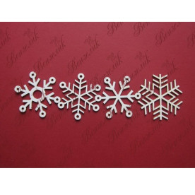 Чіпборд Набір сніжинок, 55х49 мм.
