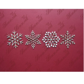 Чіпборд Набір сніжинок 03, 55х49 мм.