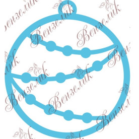 Чіпборд Ялинкова прикраса 01, 44х40 мм.
