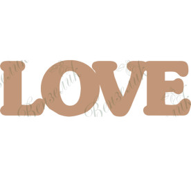 Чипборд Love, 8,1х2,4 см.