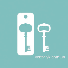 Чипборд Ключик 05, 3,9х1,8 см.