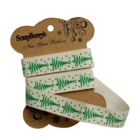 Хлопковая лента Новогодняя елка, 15 мм, 2 м от ScrapBerry's