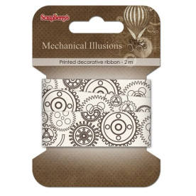 Хлопковая лента Механические иллюзии, 20 мм, 2 м от ScrapBerry's