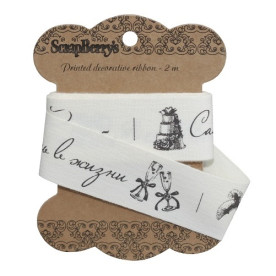 Бавовняна стрічка Весільна, 25 мм, 2 м від ScrapBerry's