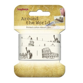 Хлопковая лента Вокруг света, 25 мм, 2 м от ScrapBerry's