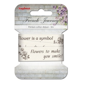 Бавовняна стрічка Французьке подорож, 25 мм, 2 м від ScrapBerry's