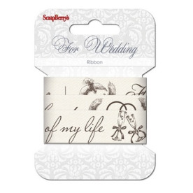 Хлопковая лента Свадьба, 25 мм, 2 м от ScrapBerry's