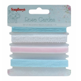 Набор декоративных ленточек Розы, 4 шт, по 1 м. от Scrapberry's