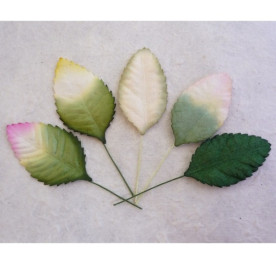 Набір декоративних листочків троянди 50 мм, 10 шт