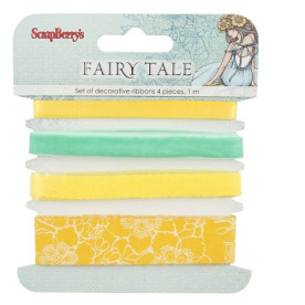 Набір декоративних стрічок Казка про фей, 4 шт, по 1 м. Від Scrapberry's