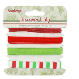 Набор декоративных ленточек Итальянские каникулы, 4 шт, по 1 м. от Scrapberry's
