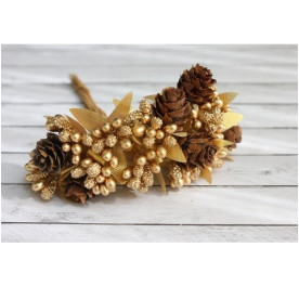 Букетик золотий, ягідки / шишки, 1 шт. від Hobby and You