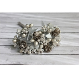 Букетик серебристый, ягоды/ шишки, 1 шт. от Hobby and You