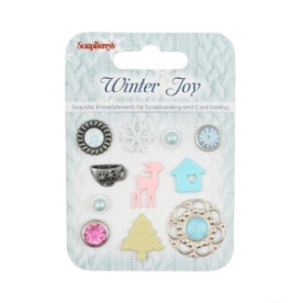 Набор декоративных брадсов Зимнее утро, 11 шт. от Scrapberry's