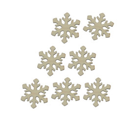Лазерні вирубки з дерева Сніжинки 3.5x0.1см (набір 6 шт.) Від Scrapberry's