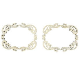 Вирубки з дерева Рамочка 10см * 7,7см (уп. 2 шт.) Від Scrapberry's