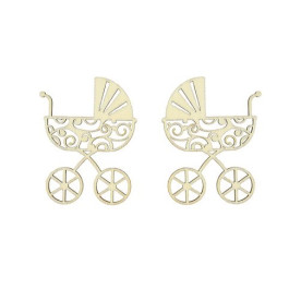 Вырубки из дерева Детская коляска 5,5*7см (уп. 2 шт.) от Scrapberry's
