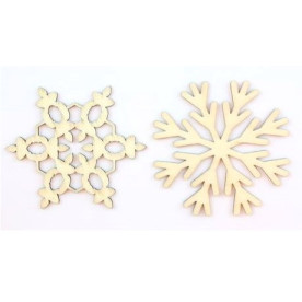 Лазерні вирубки з дерева Сніжинки 6,5 см (2 шт / уп) від Scrapberry's