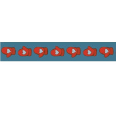 Паперовий скотч з принтом Рукавички 15мм * 8м від Scrapberry's