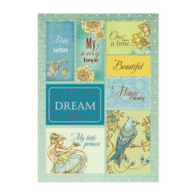 Тканинні стікери Казка про фей, 14х20 см від Scrapberry's