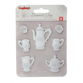 Набор полимерных фигурок Чайный сервиз, 7 шт. от Scrapberry's