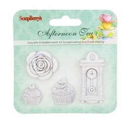 Набор полимерных фигурок Сладости. Чаепитие, 4 шт. от Scrapberry's