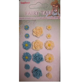 Набор объемных цветочков Сказка про фей 1, 16 шт. от Scrapberry's