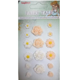 Набор объемных цветочков Сказка про фей 2, 16 шт. от Scrapberry's