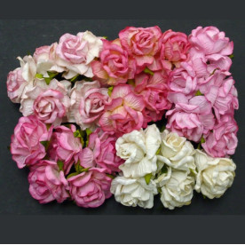 Набор диких розочек в розовых тонах, 40 мм., 5 шт.