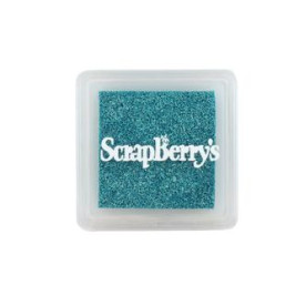 Пигментные чернила, 2.5х2.5 см, цвет мерцающий бирюзовый от Scrapberry's