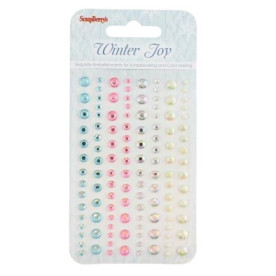 Набор клеевых камушков, 120 шт, 4 цвета, Зимнее утро от Scrapberry's