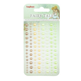 Набір клейових напівперлинок, 120 шт, 4 кольори Казка про Фей 1,  Scrapberry's