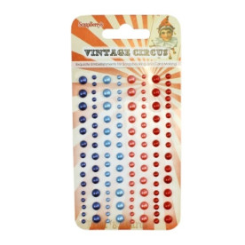 Набор клеевых полужемчужинок, 120 шт, 4 цвета Старый Цирк 1 от Scrapberry's