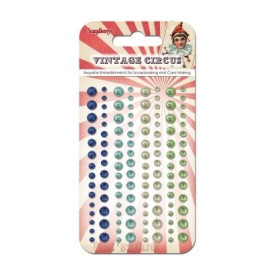 Набор клеевых полужемчужинок, 120 шт, 4 цвета Старый Цирк 2 от Scrapberry's