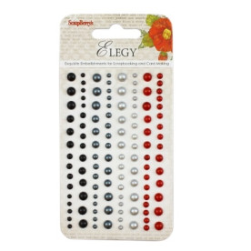 Набор клеевых полужемчужинок, 120 шт, 4 цвета Элегия от Scrapberry's