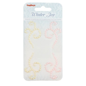 Самоклеящаяся аппликация из полужемчужинок Зимнее утро 1 80*120мм от Scrapberry's